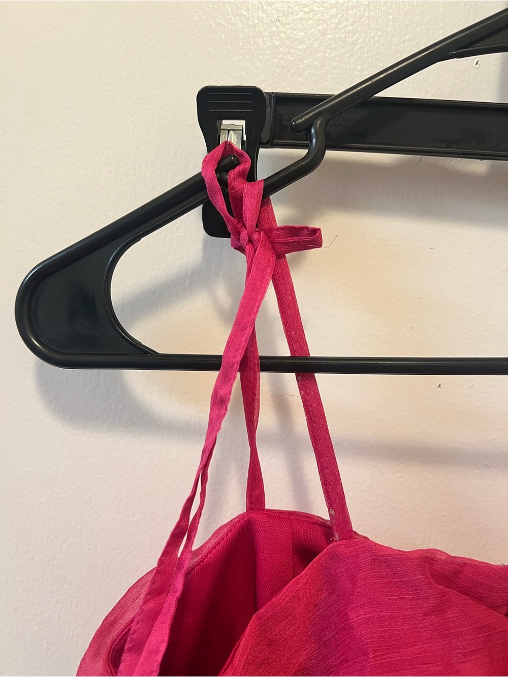 Lulu's Hot Pink Ruffled Chiffon Mini Dress - Picture 5 of 6